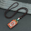 Ethnic Square Alloy Wood Pendant Necklace with Nepalese Thangka Design