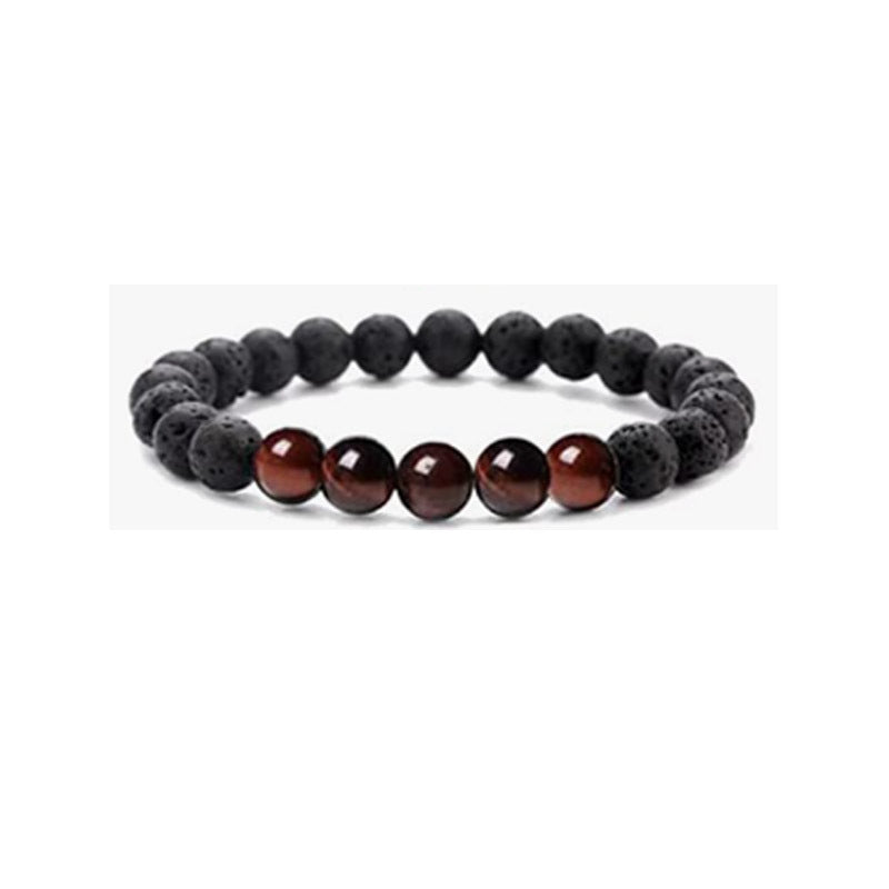 Ethnic Geometric Natural Stone 8mm Gemstone Beaded Bracelet Set