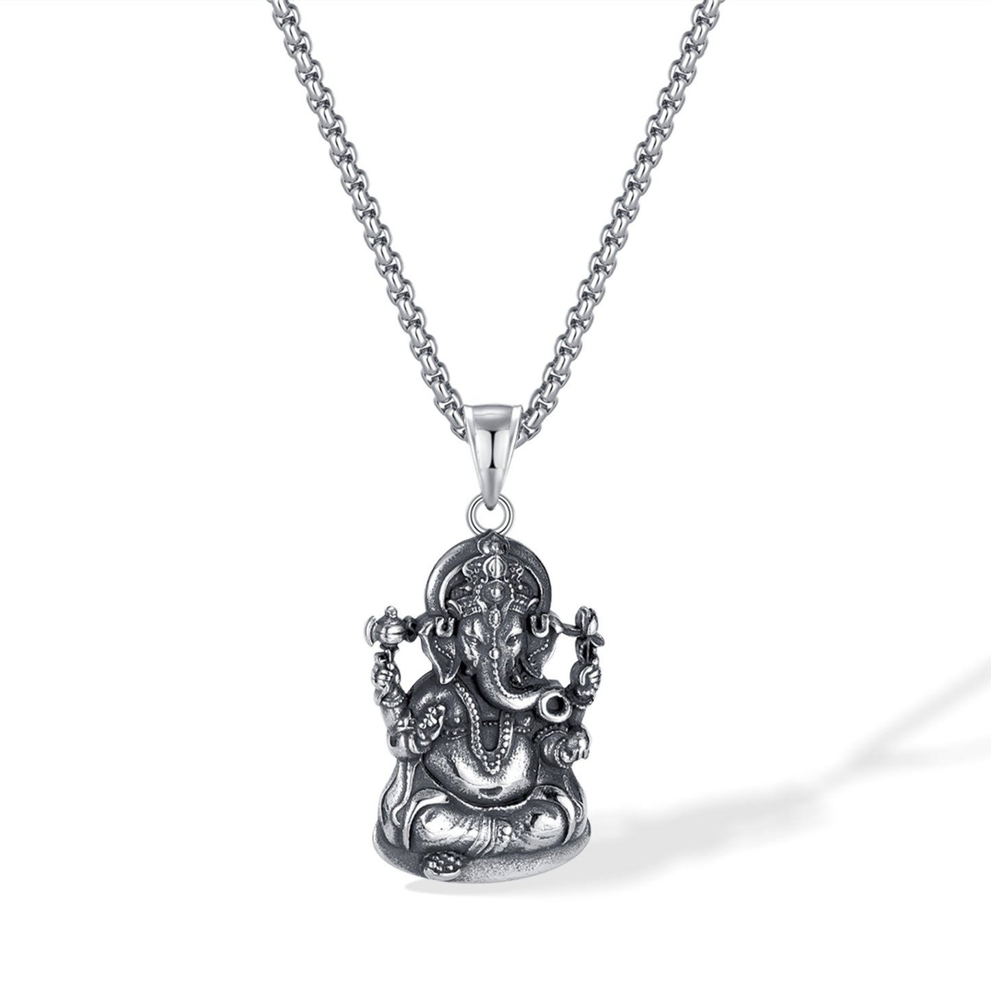 Hip-Hop Vintage Elephant Stainless Steel Men's Pendant Necklace