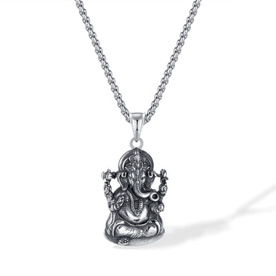 Hip-Hop Vintage Style Elephant 304 Stainless Steel Men's Pendant Necklace Necklace Pendant