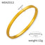 Elegant 18K Gold Plated Rhinestone Titanium Steel Bangle Bracelet