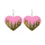 Color Matching Heart-shaped Resin Earrings