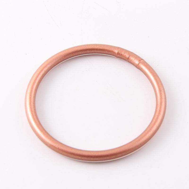 Elegant Gold Foil Silicone Women's Bangle Bracelet