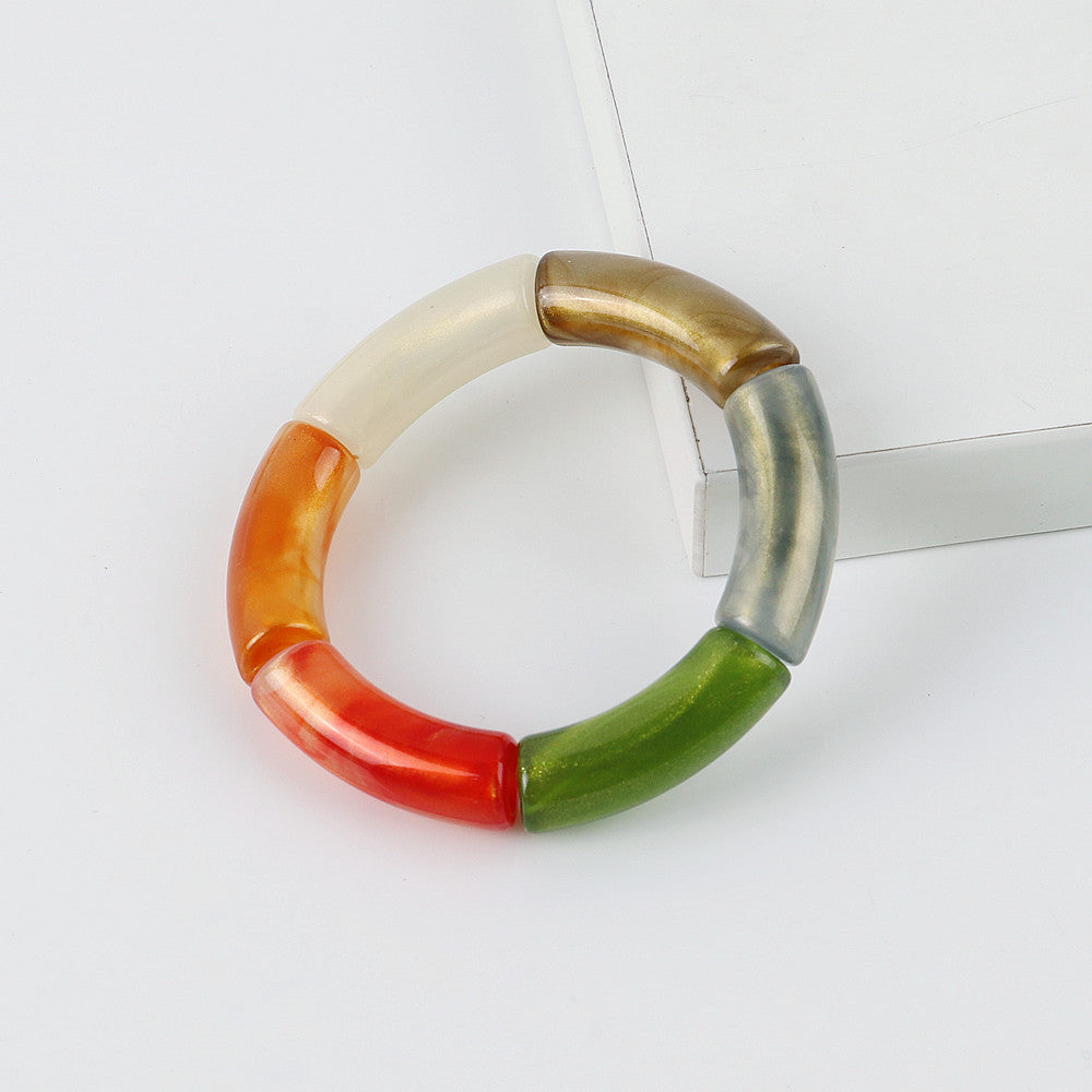 Retro Solid Color Arylic Wholesale Bangle