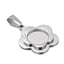 Stainless Steel Flower Pendant with Gemstone Plate Holder - Fashionable and Simple Jewelry Accessories