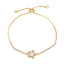 Modern Star Design 18k Gold Plated Zircon Adjustable Bracelet