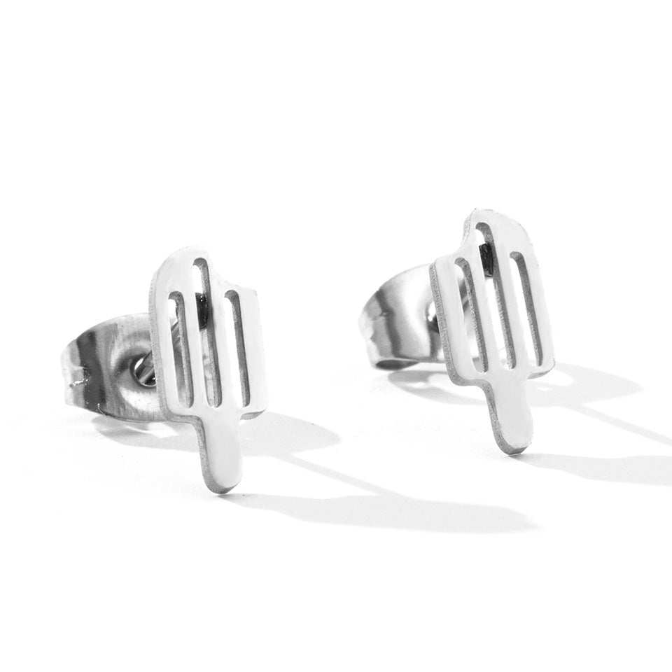 Stainless Steel Geometric Small Ear Cuff Clip Earrings