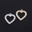 Heart-Shaped Stainless Steel Rhinestone Pendant and Jewelry Accessories