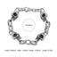 Streetwear Solid Color Stainless Steel Skull Punk Bracelet