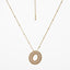 IG Style Minimalist Letter Zircon Pendant Necklace - Gold & Silver Plated