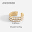 18K Gold Plated Brass Zircon Open Ring for Women