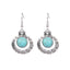 1 Pair Ethnic Style Geometric Alloy Plating Turquoise Women'S Drop Earrings