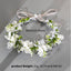 Floral Fabric Hairband Bridal Wedding Photo Shoot Accessory - White