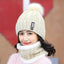 Women's Cozy Knit Wool Cap with Ear and Neck Warmer for Winter