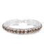 Elegant Rhinestone Copper Bangle Bracelet for Weddings