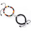 Fashion Round Stainless Steel Natural Tiger Eye Stone Magnetic Couple Bracelets