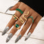 Fashion Snake Alloy Plating Rhinestones Unisex Rings 1 Piece