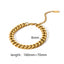 18K Gold Plated Geometric Stainless Steel Chain Bracelet for Women