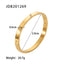 Simple Style Geometric Stainless Steel Bangle Plating Zircon Stainless Steel Bracelets