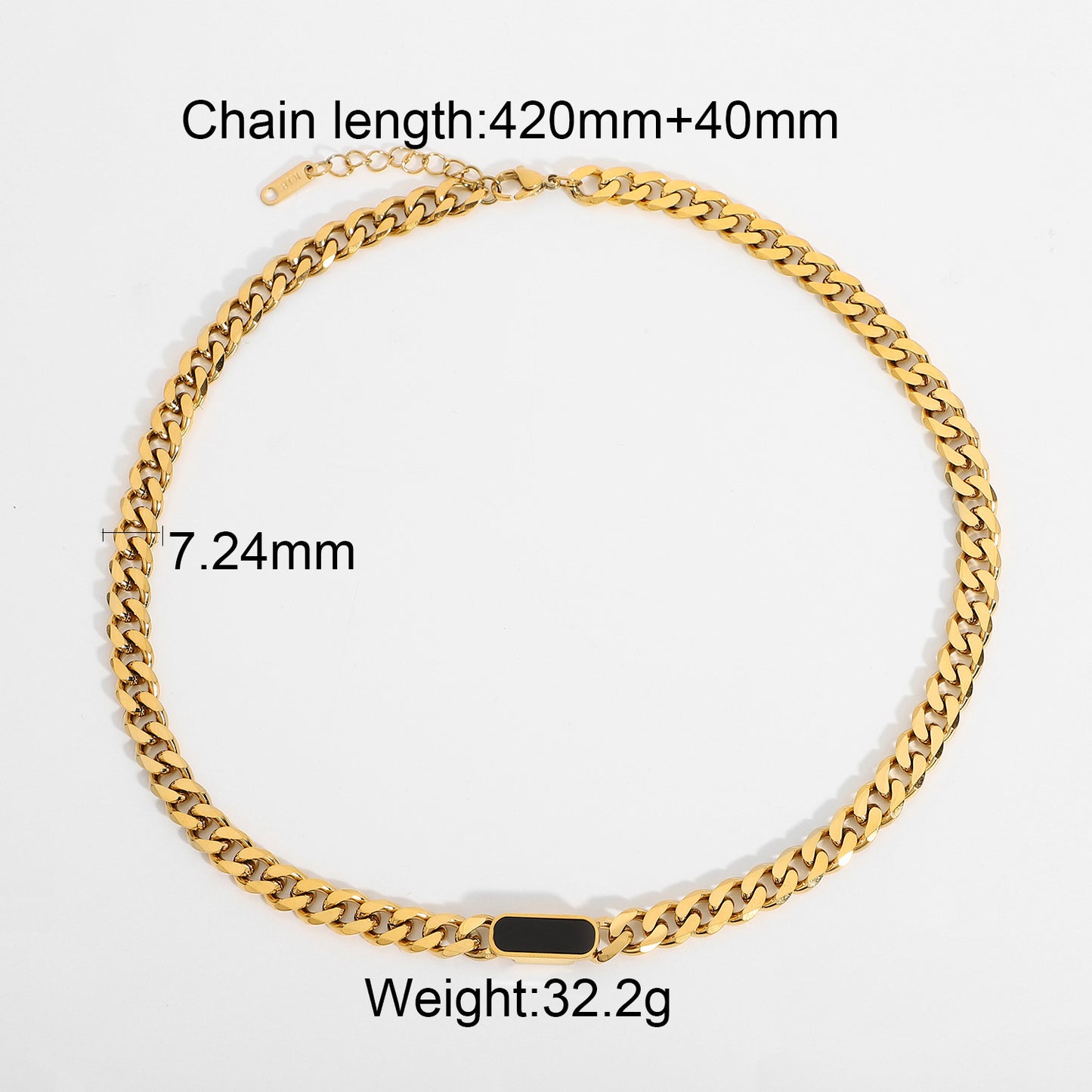 Cuban Retro 18K Gold Plated Stainless Steel Chain Bracelet