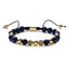 Casual Retro Natural Stone Zircon Beaded Bracelet with Colorful Tiger Eye Beads