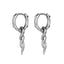 Punk Geometric Titanium Steel Men's Twisted Knot Drop Earrings