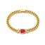 Fashion Exquisite Square Zircon Copper Cuban Chain Bracelet for Women