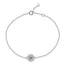 Elegant Round Moissanite 18k Gold Plated Sterling Silver Bracelet