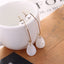 1 Pair Elegant Flower Alloy Plated Pearl Drop Earrings for Women