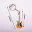 Cute Guitar Zinc Alloy Keychain with Custom Engraving