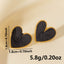 1 Pair Elegant Heart Shape 304 Stainless Steel Ear Studs