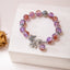 Simple Style Round Crystal Beaded Bracelet with Butterfly and Elephant Charms