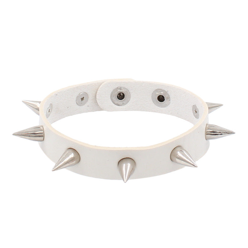 Rock Punk Style Spiked PU Leather Unisex Wristband Bracelet