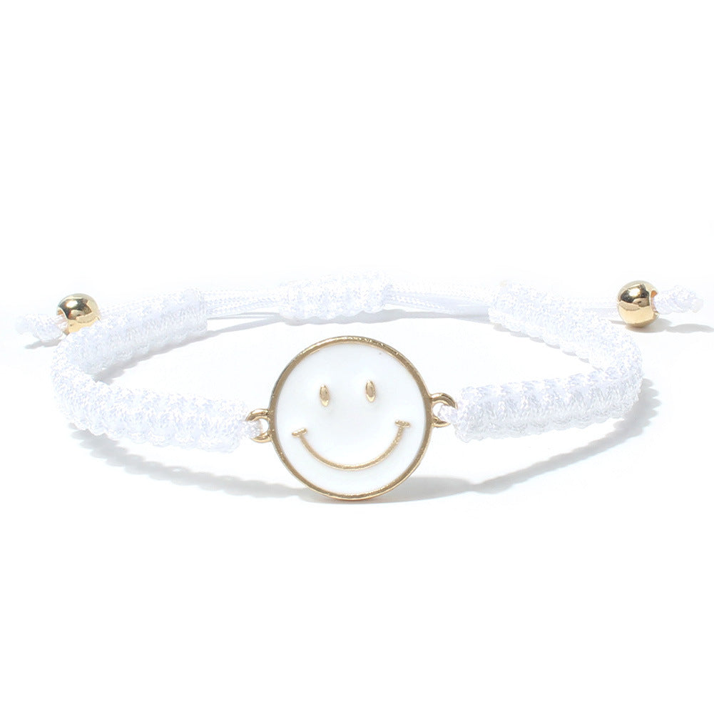 Fashion Multicolor Smiley Face Adjustable Copper Bracelet