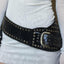 Vintage Style Round Alloy Women's Chain Belt with Adjustable Leather Studded Buckle