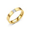 Wholesale Simple Style Square Zircon Titanium Steel 18K Gold Plated Rings