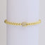 18k Gold Plated Copper Letter Zircon Beaded Stretch Bracelet