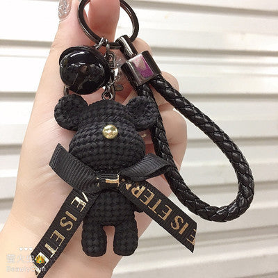 Cute Bear Resin Metal Keychain Pendant for Bags