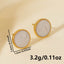 Elegant Geometric 18k Gold Plated Stainless Steel Round Earrings