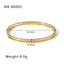 18K Gold Plated Geometric Zircon Bangle with Roman Numerals and Star Design