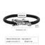 Punk Dragon Black Stainless Steel and Microfiber Leather Men's Bracelet