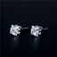 Simple Square Stainless Steel Crystal Stud Earrings