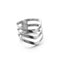 Simple Heart-Shaped Stainless Steel Adjustable Ring Set