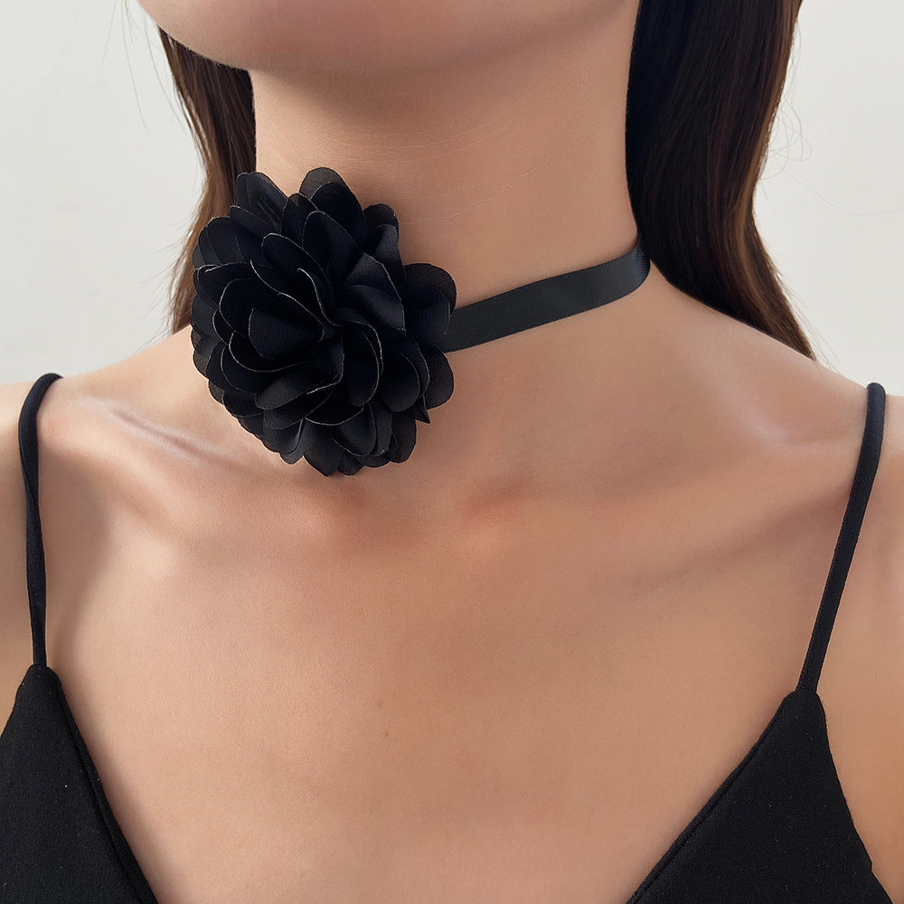 Princess Vintage Rose Floral Choker Necklace for Women