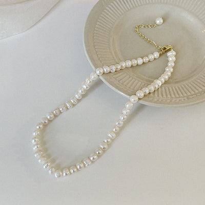 Luxurious Baroque Freshwater Pearl Geometric Necklace