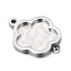 Stainless Steel Flower Pendant with Gemstone Plate Holder - Fashionable and Simple Jewelry Accessories