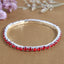 Simple Square Ferroalloy Rhinestone Women's Stretch Bracelet