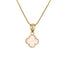 Heart Shape Shell Zircon Pendant Necklace - Minimalist Style