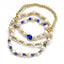 Copper Plated Evil Eye Beaded Bracelet Set