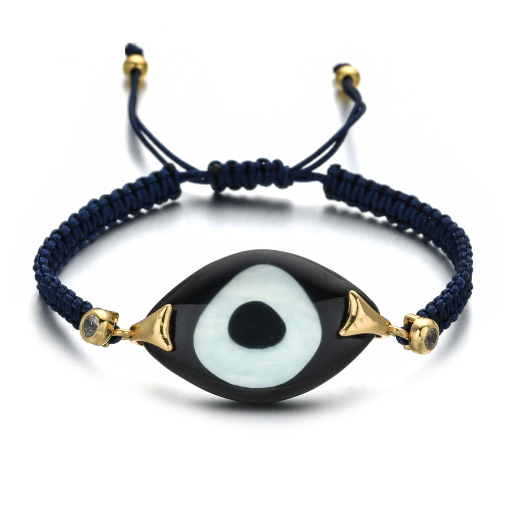 Bohemian Hand-woven Acrylic Resin Evil Eye Bracelet